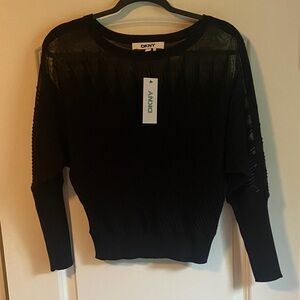 DKNY Black Sweater with Long Dolman Sleeves
Size Small